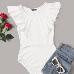Ruffle Tank Bodysuit - NWOT